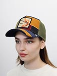 Бейсболка GOORIN BROTHERS арт. 101-1116 (оливковый / рыжий / фиолетовый)
